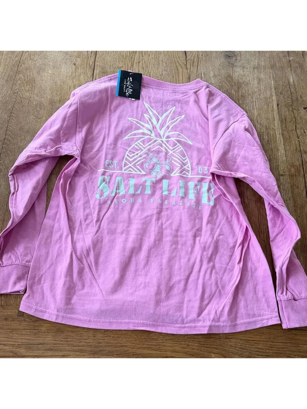 Salt life long sleeve shirt pineapple youth medium NWT